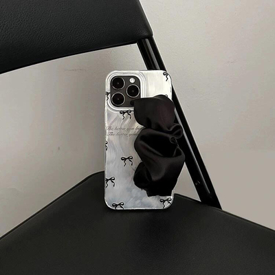小众高级感蝴蝶结手腕带适用苹果15iPhone14promax手机壳华为Pura70荣耀200vivoY76s羽纱IMD红米k70OPPOiQOO9
