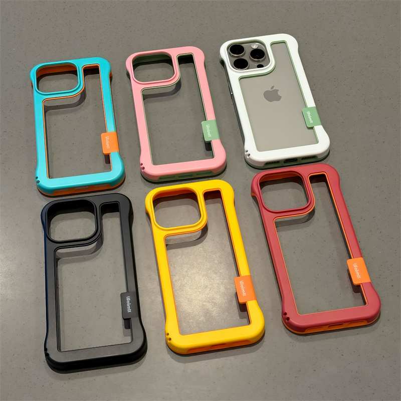 镂空背板适用苹果15promax手机壳iphone16pro大孔14plus透气散热13pro无边框12耐脏11挂绳孔16半包防摔保护套