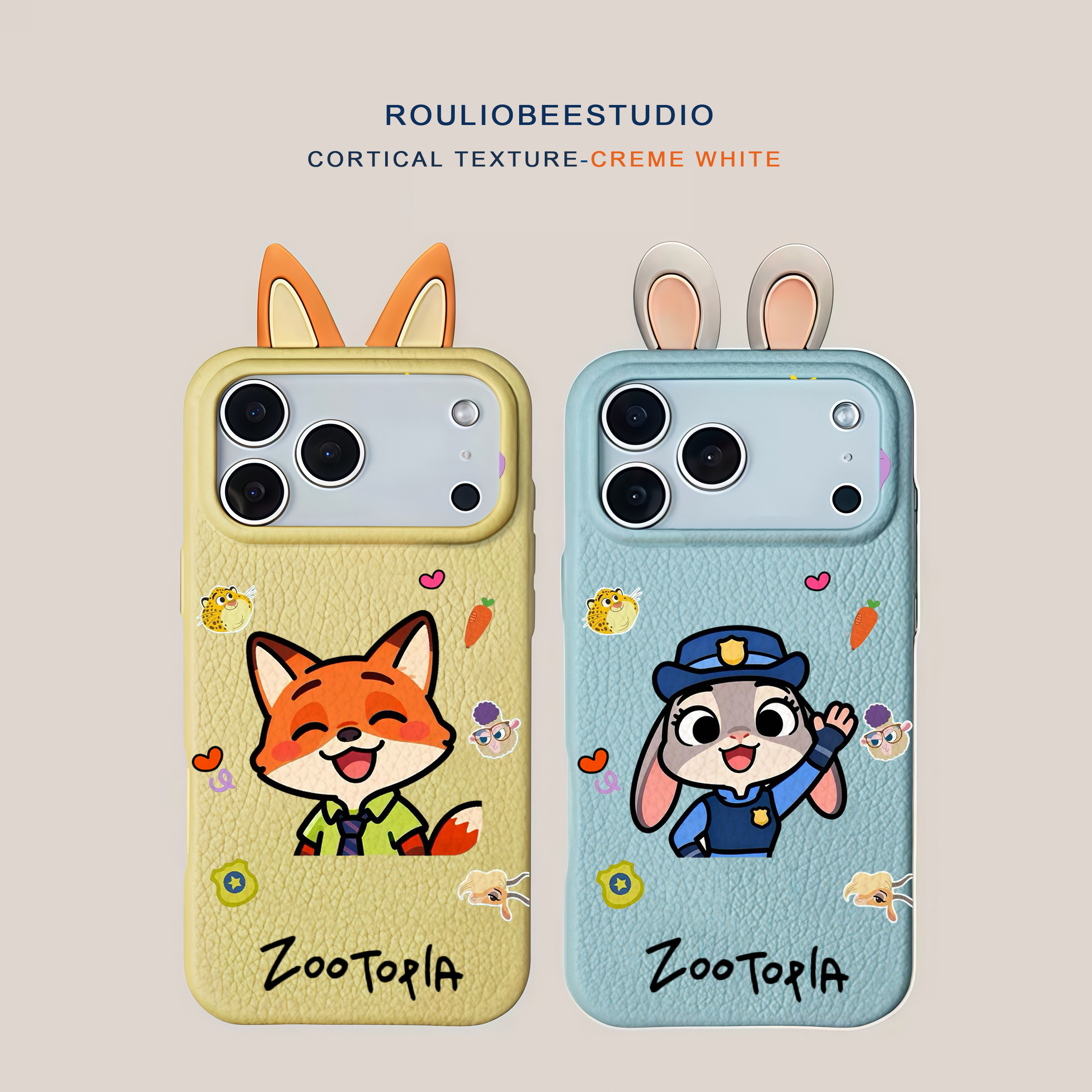 朱迪尼克小元素适用iPhone17promax苹果16可爱耳朵手机壳华为Pura70新款皮纹tpu荣耀400/vivox200小米17Pro软,3C数码配件,手机保护套/壳,淘宝优惠券,粉丝福利购,淘宝优惠卷