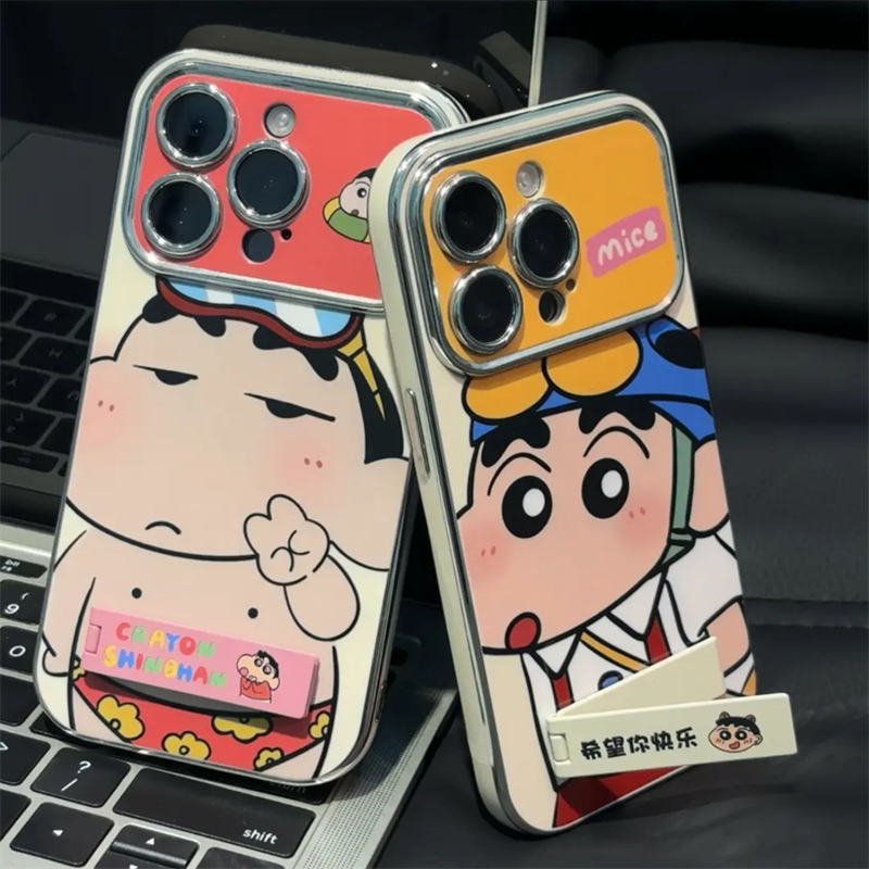 动感蜡笔小新适用苹果15promax手机壳iPhone13小米14华为mate60荣耀100红米k60p70reno12iqoo11s19电镀大视窗