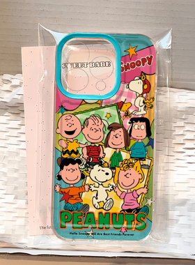 查理史努比一家适用苹果15手机壳卡通vivox100透明红米note13防摔小米14一加华为pura70荣耀200软壳OPPO硅胶