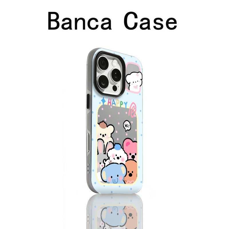 可爱小熊相框适用iPhone17promax手机壳苹果16pro肤感果冻壳15多色男女款14/13防摔16新款15plus保护套x/xr软