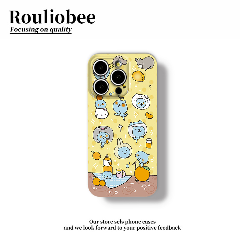可爱橙子酷儿适用苹果15promax手机壳16pro华为mate60新款pura70菲林壳OPPOReno12/vivos19x100超火小米14套
