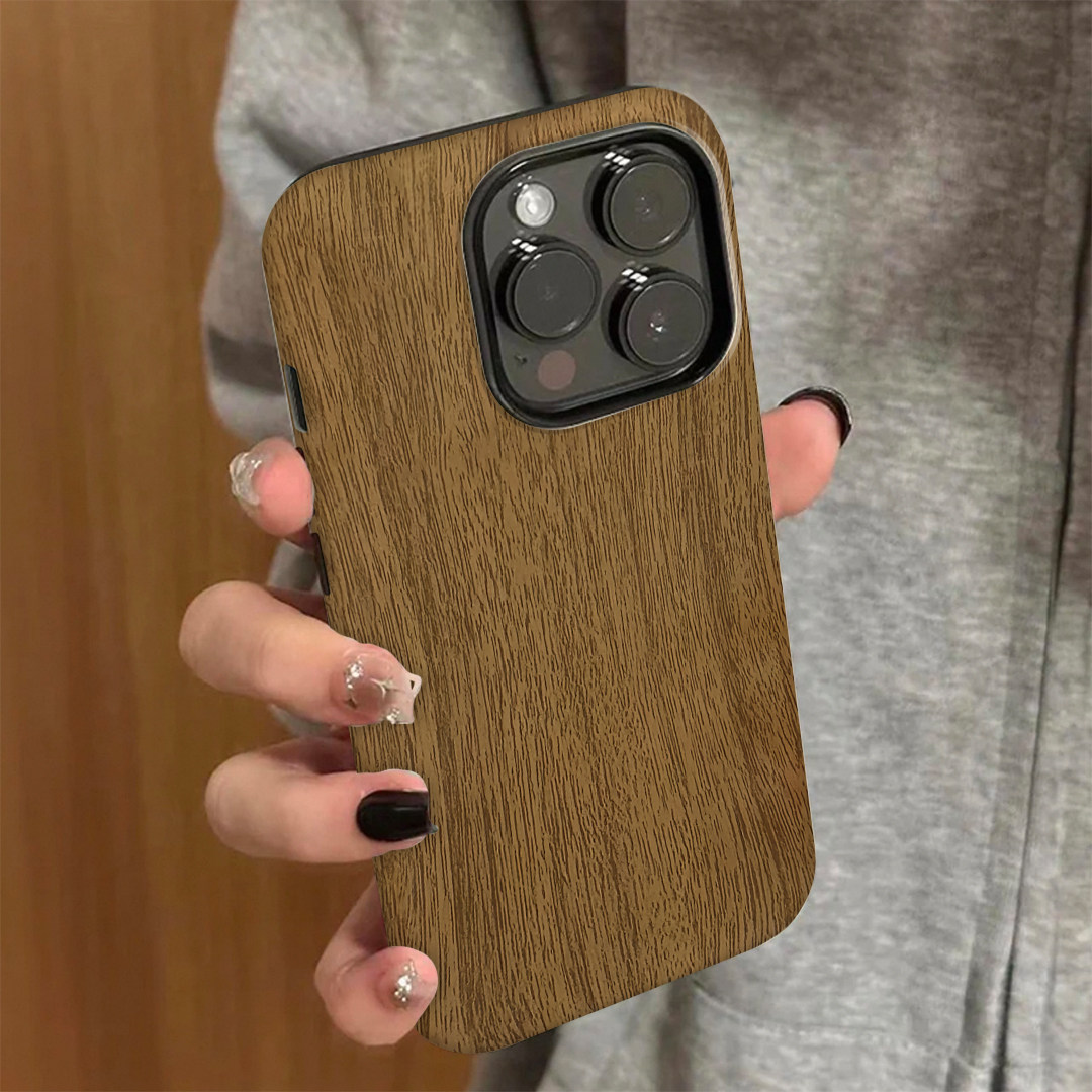 简约木纹适用iPhone16苹果16promax手机壳菲林壳二合一华为P70荣耀300防摔小米15OPPO13简约vivox200网红超火