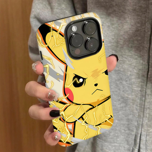 潮酷皮卡丘适用iPhone16苹果16promax手机壳菲林壳二合一华为P70荣耀300防摔小米15OPPO13简约vivox200超火爆
