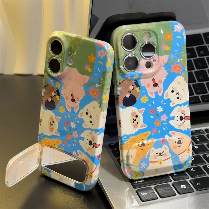 满屏手绘小狗适用苹果华为vivo小米oppo红米荣耀一加iPhone16手机壳15promax菲林14爆款i13新款12女mate70pro