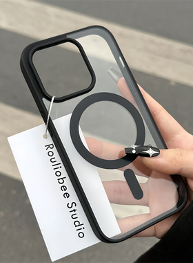 磁吸充电苹果17Promax手机壳适用iPhone13新款透明14Pro全包防摔12硅胶保护套ip16pro潮牌女15网红男女高级感