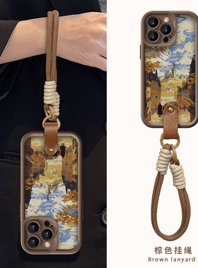 霍格沃兹的秋意适用苹果16/15手机壳华为Pura70pro新款mate60美拉德OPPO挂绳vivos19x100/iQOOz9小米14note13