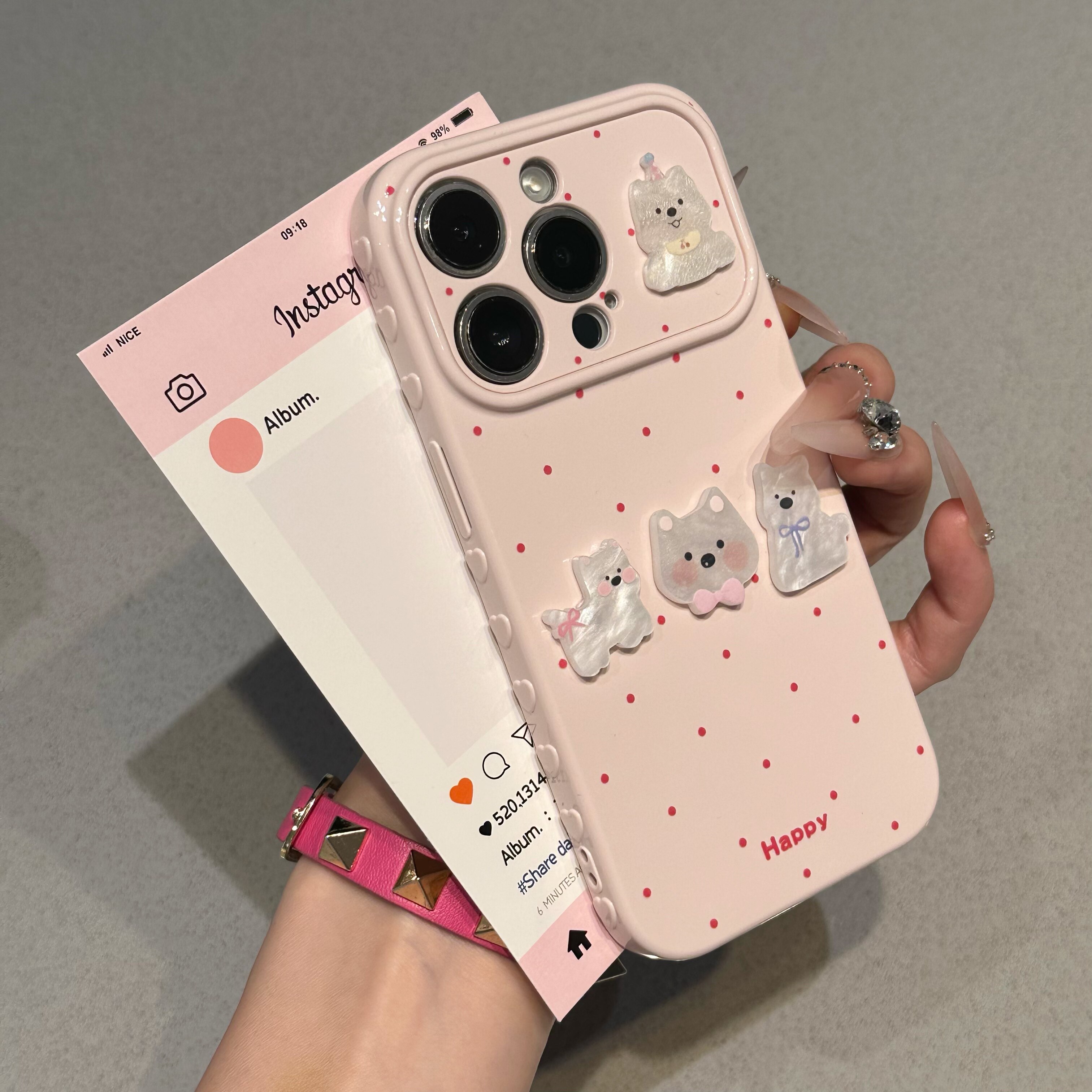 奶黄波点立体狗狗适用苹果16pro手机壳17promax简约高级感iPhone13/14直边12pro防摔11pm保护套纯色全包男女