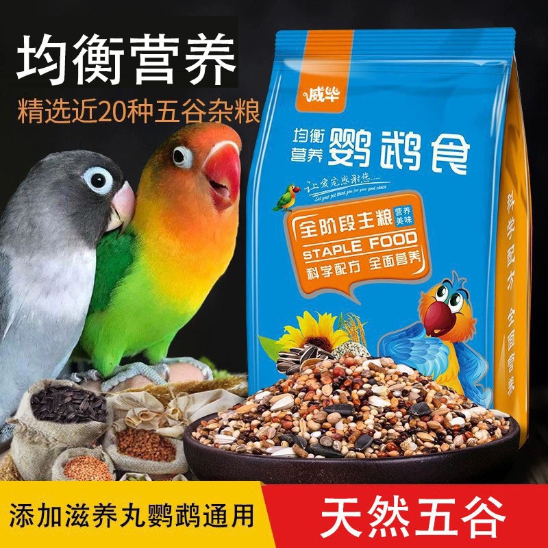 鹦鹉鸟粮玄凤虎皮牡丹鹦鹉饲料鸟食混合粮食黄谷子带壳小米