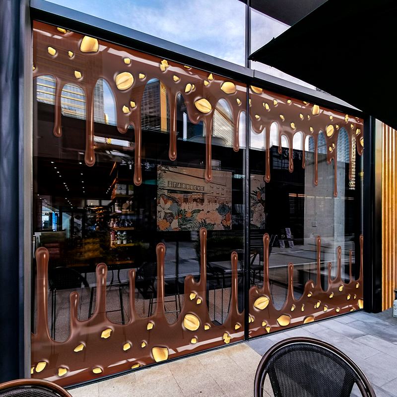 创意冰淇淋巧克力橱窗玻璃门贴纸商场店铺美陈装饰广告贴双面彩色,家居饰品,玻璃膜/贴,淘宝优惠券,粉丝福利购,淘宝优惠卷