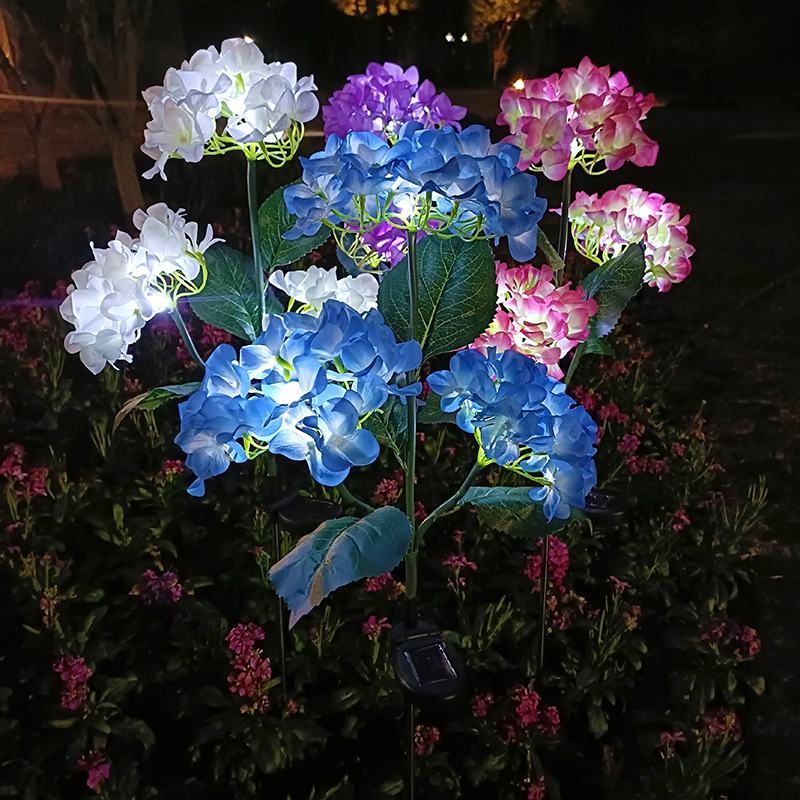 太阳能绣球花灯户外防水led庭院别墅花园布置装饰草坪地插景观灯