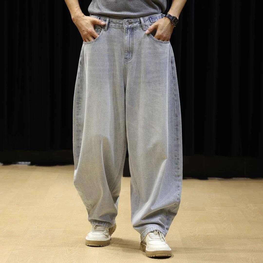 舒适百搭日常男士休闲设计师款夏季新款宽松廓形直筒阔腿牛仔裤