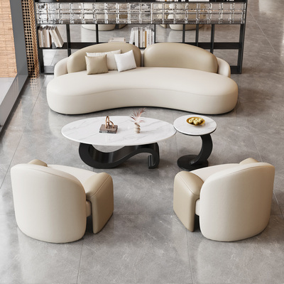 酒店大堂大厅弧形圆形沙发组合