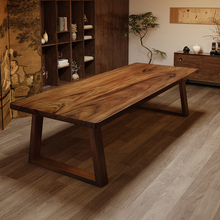 黑胡桃木南美胡桃木实木泡茶桌书桌客厅家用工作台学习桌大长桌