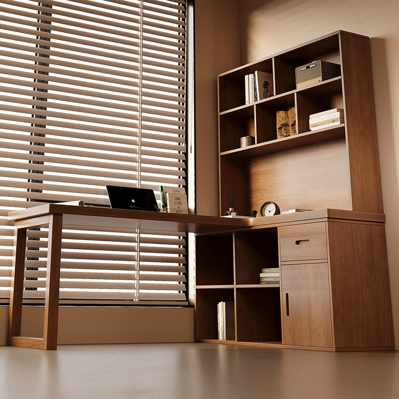 实木转角书桌电脑桌卧室学习桌