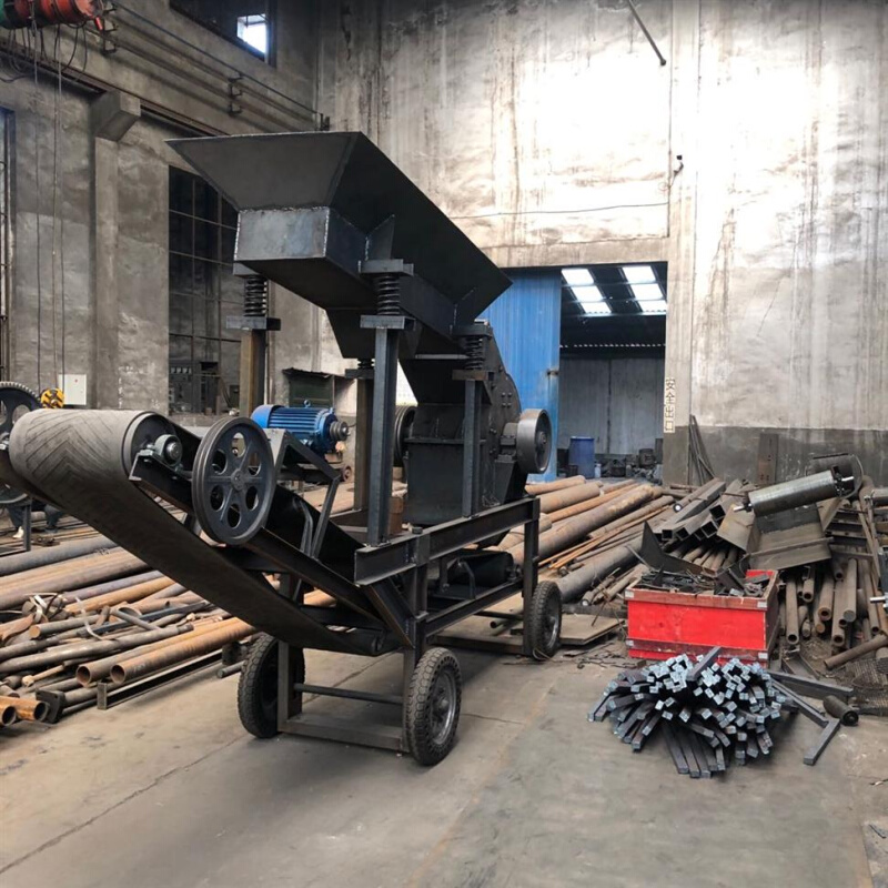 2021锤式破碎机碎石破碎石头石子粉碎移动制砂机鹅卵石河卵锤式