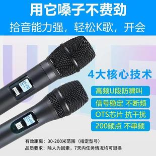 专业家庭KTV包厢家用话筒一拖二户外麦克风手持k歌领夹头戴