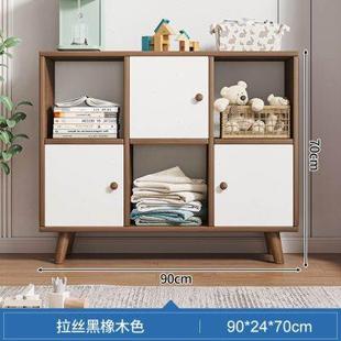 书架置物架落地书柜家用多层收纳柜子储物柜分层架八格柜矮格子柜