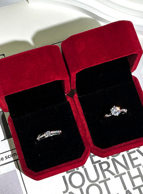 仿真婚戒一对现场道具情侣