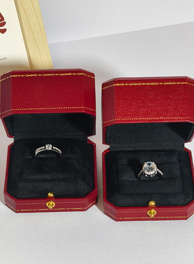 仿真结婚对戒婚礼仪式道具拍婚纱照戒指活口可调节奢华假钻戒一对