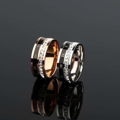 不掉色钛钢戒指男潮百搭
