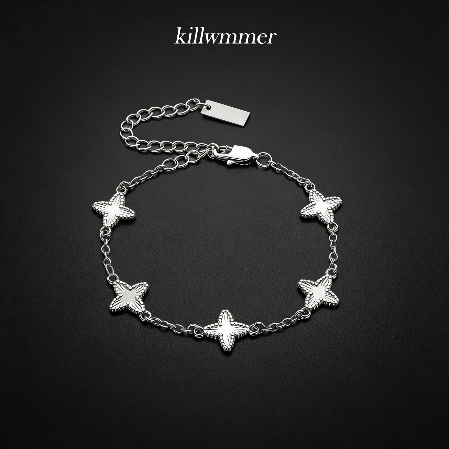killwmmer新款四叶草星星手链图片