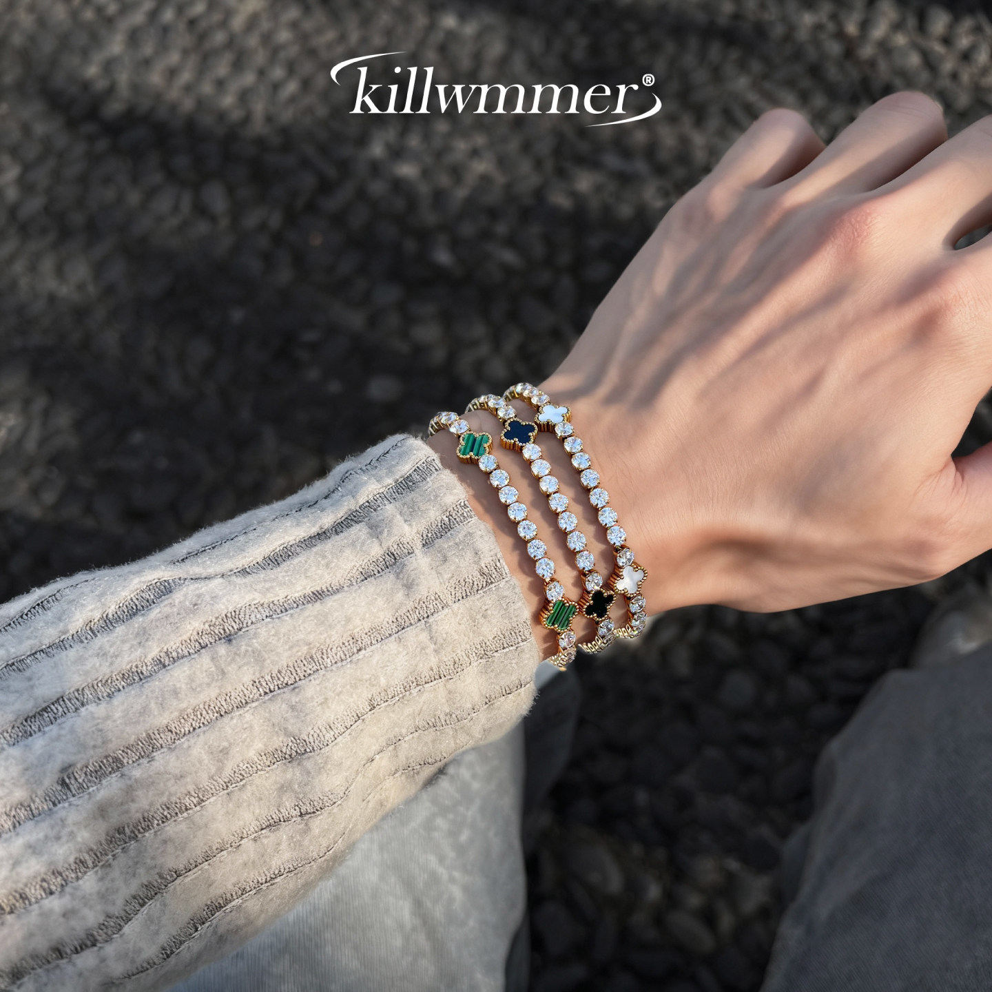 不掉色金色四叶草网球钛钢手链男女法式气质轻奢幸运草情侣手饰,饰品/流行首饰/时尚饰品新,手链,淘宝优惠券,粉丝福利购,淘宝优惠卷