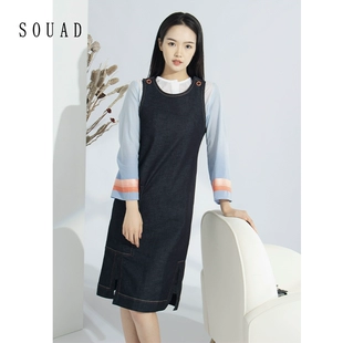 春季 夏天百搭款 SOUAD索娃妲 新品 连衣裙简约宽松舒适小众裙子女装