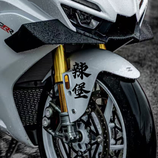 适用张雪500RR/820RR辣堡贴纸前叉减震文字贴花装饰车头防水贴画