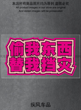 偷我东西替我挡灾贴纸防水防晒