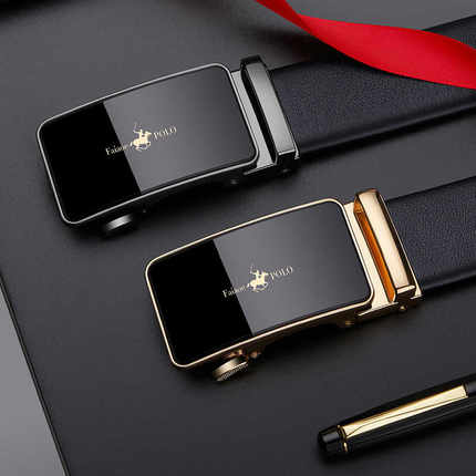 男士皮带真皮自动扣腰带纯牛皮男裤带青中年商务时尚百搭潮