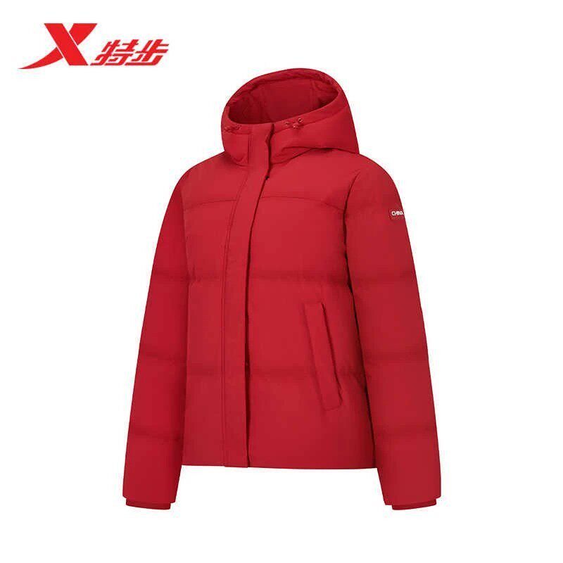 特步CHINA羽绒服女2026冬新款聚热锁温时尚保暖运动974428190311