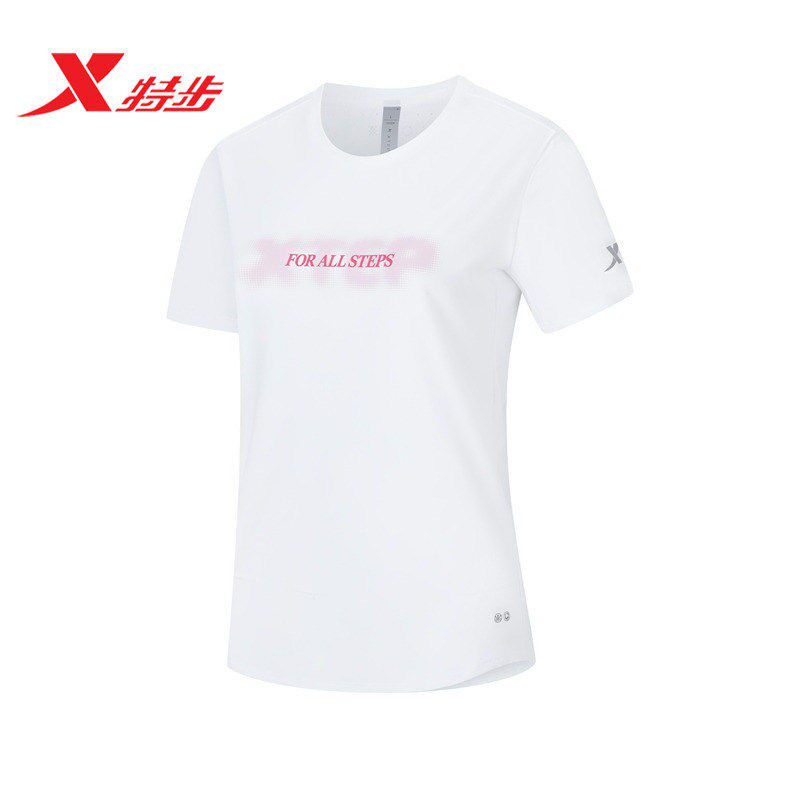 特步跑步短袖女2026年夏季新款健身运动服装训练上衣974228010055