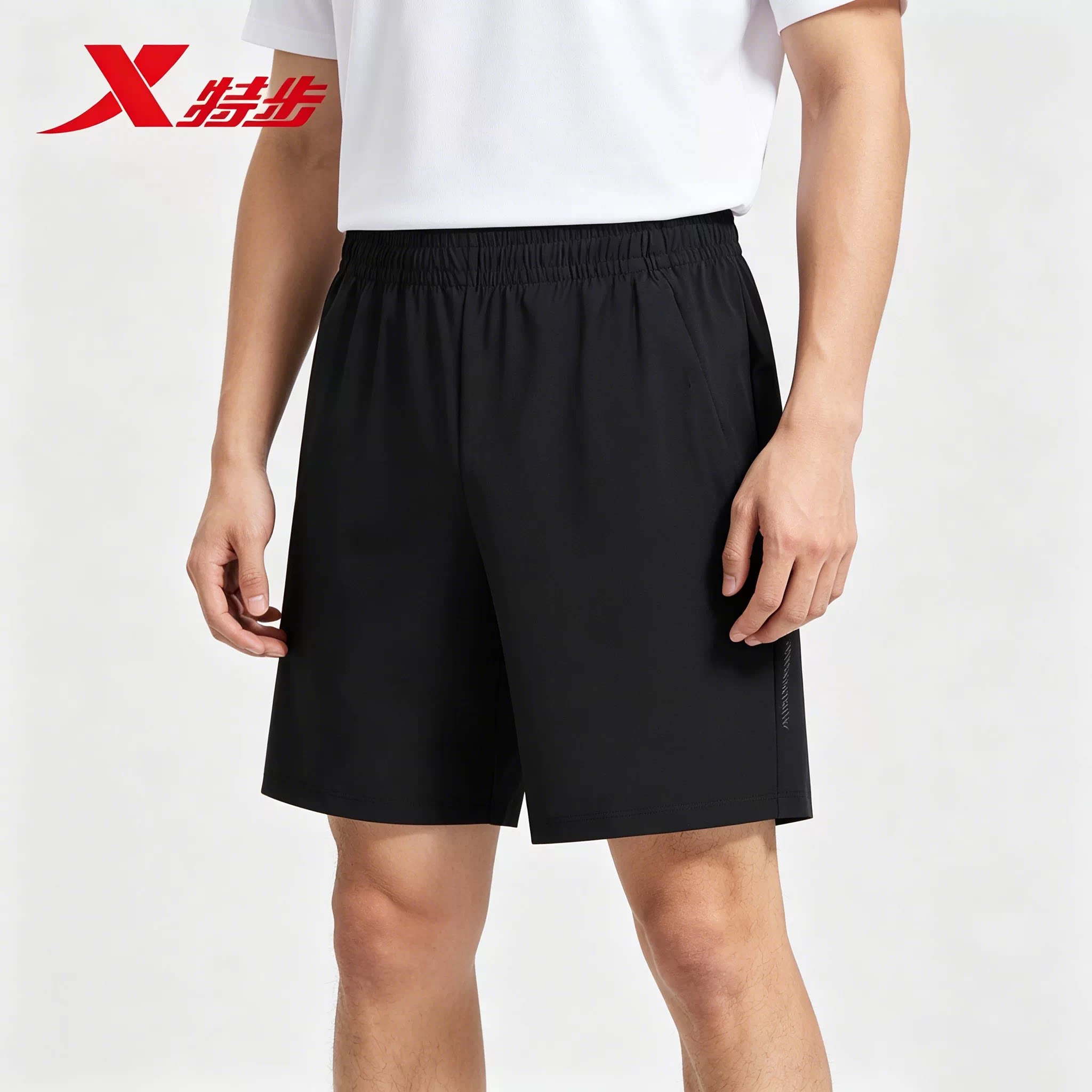 特步综训五分裤男款2026年夏款舒适针织五分裤974329610116图片