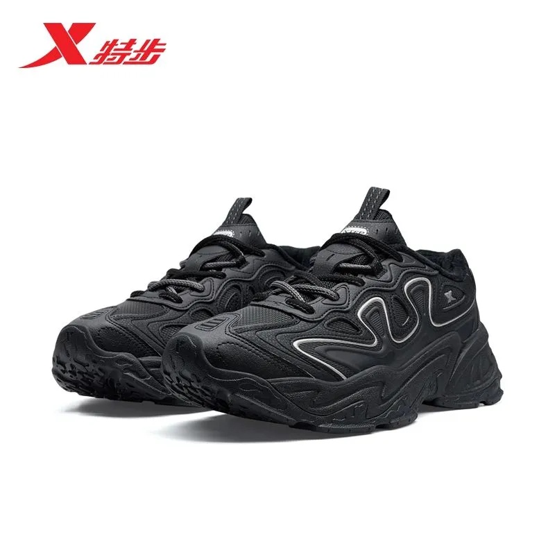 特步男鞋2025冬季新款休闲鞋