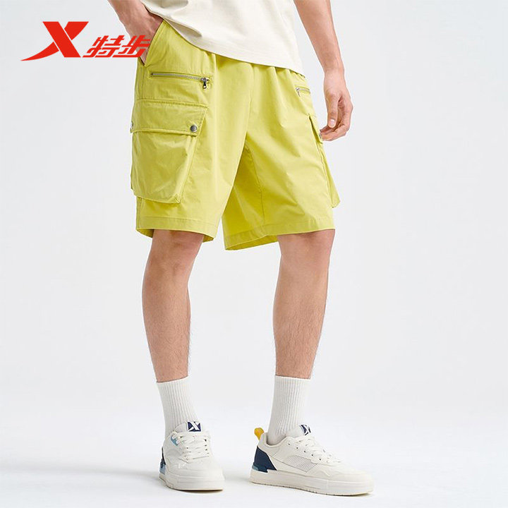 特步梭织五分裤2025夏新品男休闲工装大口袋运动短裤975229970145,运动服/休闲服装,运动中长裤／短裤,淘宝优惠券,粉丝福利购,淘宝优惠卷