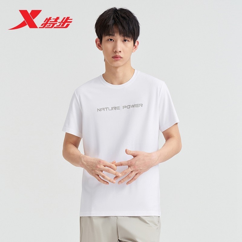特步2025新款夏季休闲运动T恤