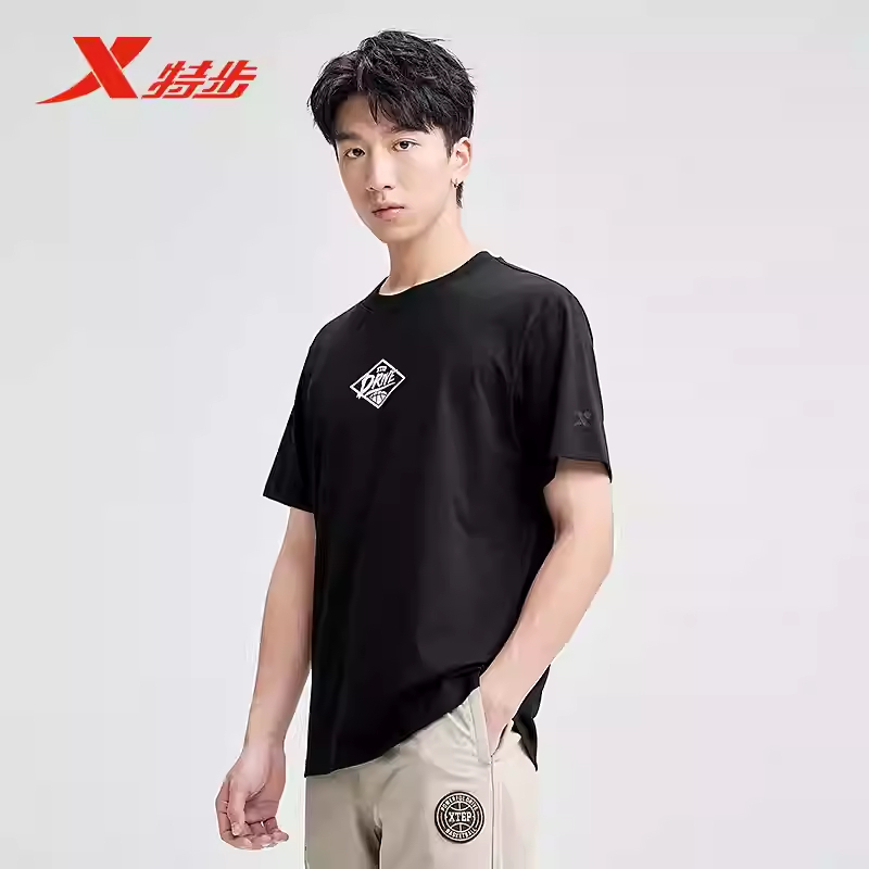 特步运动短袖男子2024新款