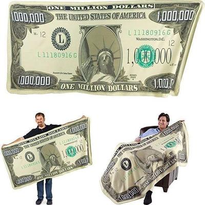 美元钞票搞怪毛毯办公室盖毯