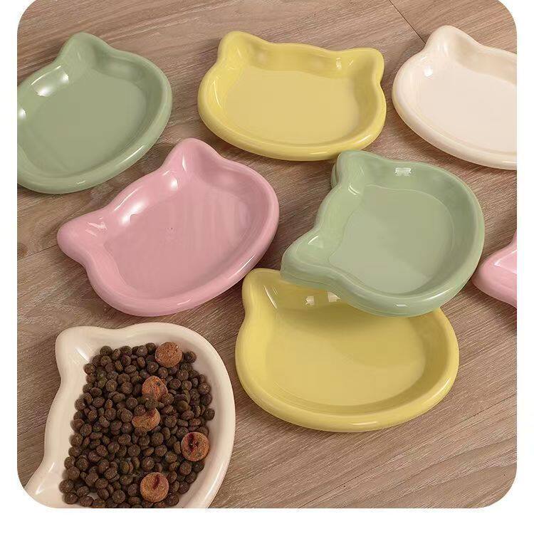 【批发价】可爱平盘蛋糕盘子甜品茶点猫咪餐食塑料早餐猫咪浅口盘
