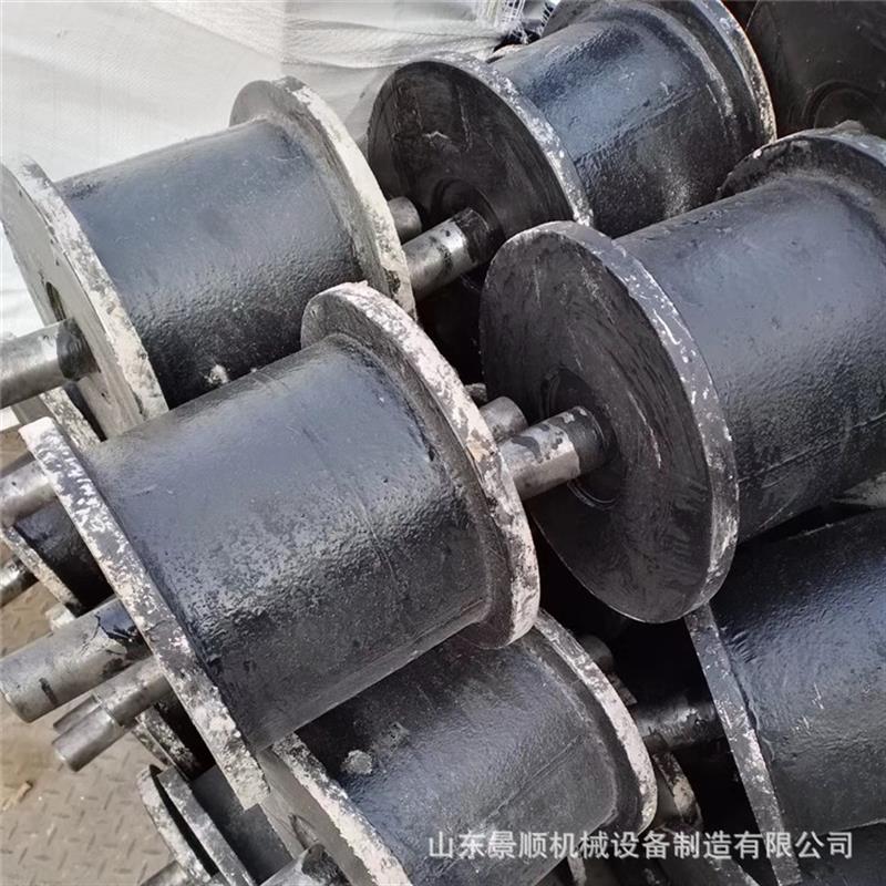 煤矿井下提升用铸钢地轮钢丝绳耐磨铸铁焊接地滚矿用铸钢地滚
