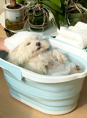 宠物狗狗洗澡盆折叠浴盆洗澡神器猫咪专用浴缸浴桶小型泰迪犬泡澡