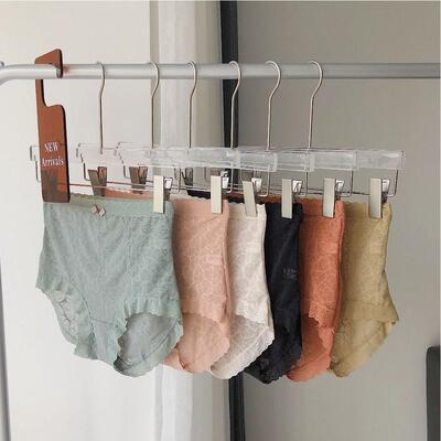 镂空蕾丝轻奢高腰负离子收腹显瘦提臀冰丝弹力包臀内裤