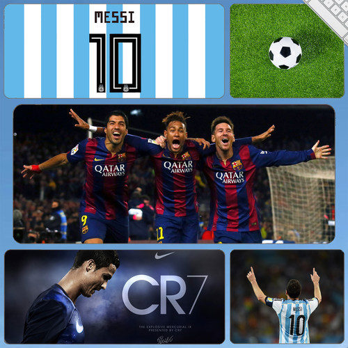 世界杯梅西c罗内马尔鼠标垫桌垫