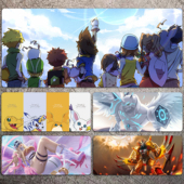 数码 宝贝鼠标垫超大号锁边奥米加兽学习办公桌垫战斗暴龙兽定制