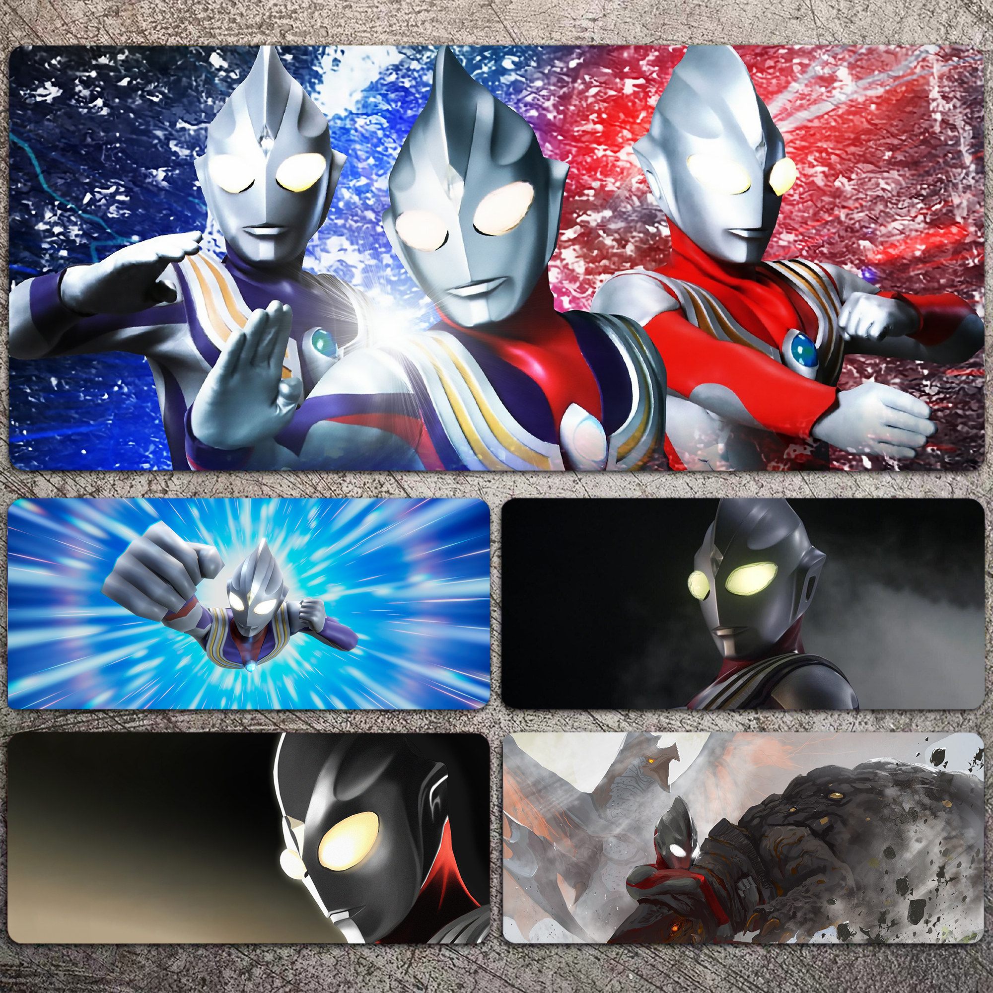 迪迦奥特曼鼠标垫超大号锁边学习桌垫赛罗欧布捷德泽塔雷欧定制