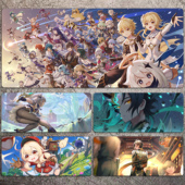 原神鼠标垫超大键盘桌垫二次元 游戏周边刻晴甘雨魈钟离胡桃可莉