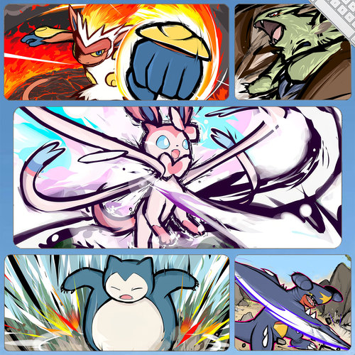 宝可梦神奇宝贝鼠标垫学习桌垫