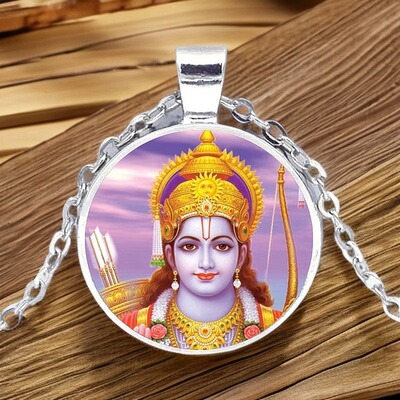 印度Vishnu毗湿奴化身罗摩Rama正义成功护身符吊坠2.5cm
